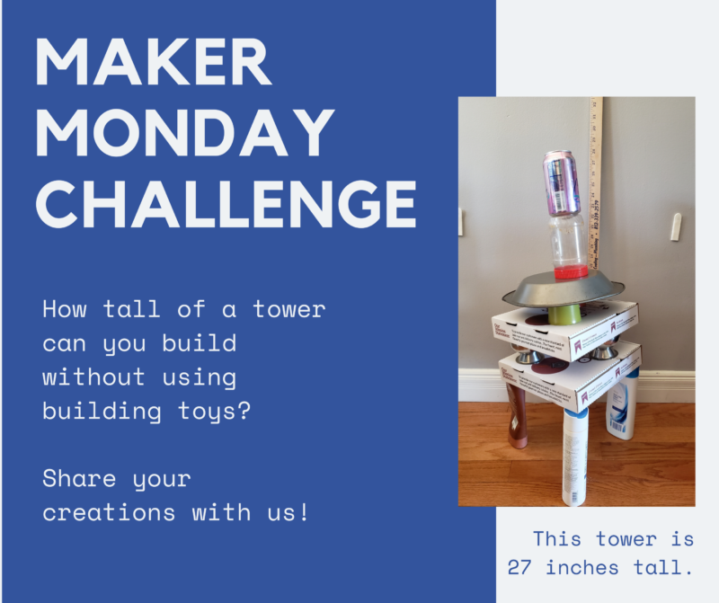 Monday Maker Virtual Challenge - Bedford Public Library, Bedford, IN