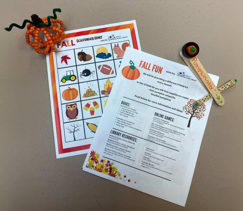 example pumpkin projects, instruction page, activity page