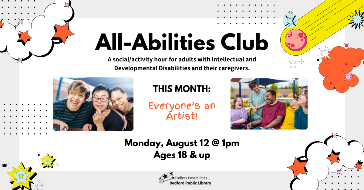 All-Abilities Club on August 12 at 1pm